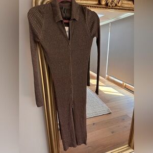 Anthropologie Metallic duster or dress